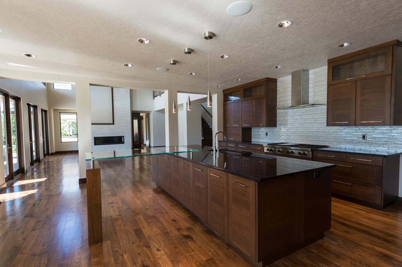 Custom dark granite kitchen island — Superior Stone Boise